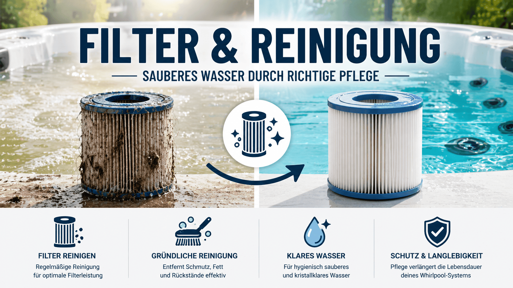 Whirlpool Filter reinigen und pflegen – Tipps für sauberes Wasser und bessere Filterleistung
